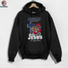 New England Patriots in my veins Jesus in my heart cross mascot shirt
