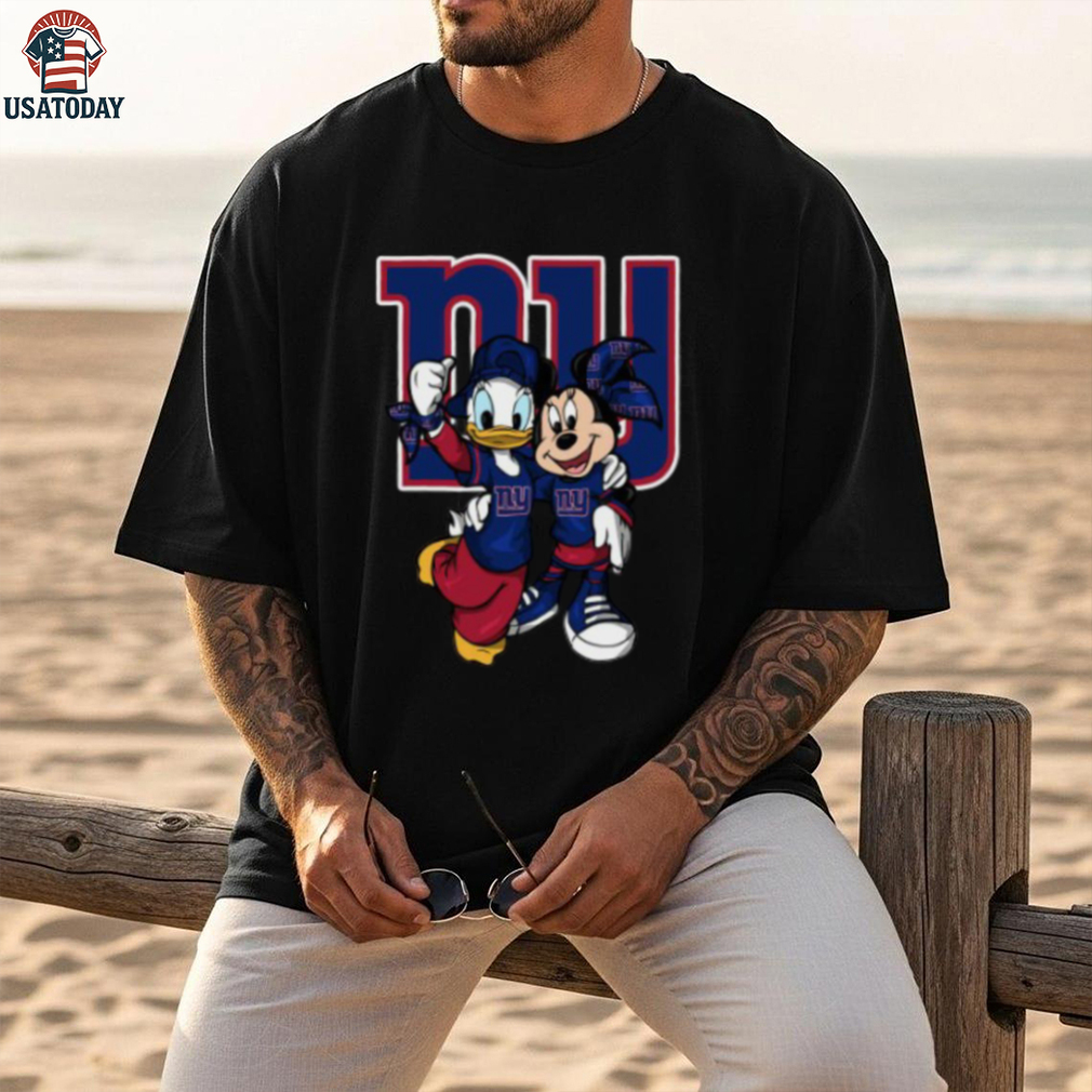 New York Giants Disney Donald Duck and Minnie Mouse Shirt New York Giants Disney Donald Duck and Minnie Mouse Shirt