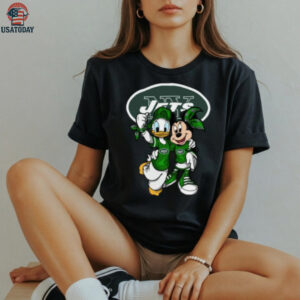 New York Jets Disney Mickey Mouse and Donald Duck T Shirt
