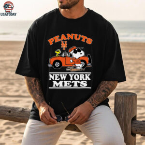 New York Mets Snoopy Peanuts Car Baseball T Shirt