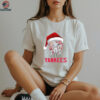 New York Yankees Custom Name Santa Christmas Lights Shirt – MLB Family Fan Tee – Personalized Holiday Baseball Gift for Kids
