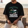 Oakland Athletics Snoopy Peanuts Car Baseball T Shirt