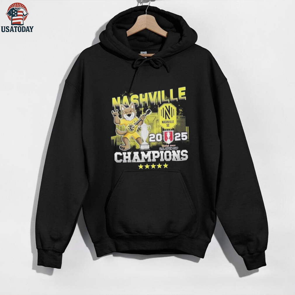 Official Nashville SC 2025 US Open Cup Champions Celebrating Shirt Official Nashville SC 2025 US Open Cup Champions Celebrating Shirt