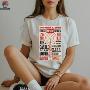 Official October 5, 2025 1925 2025 WSM TURN 100 Years On The Air Nashville, TN Poster Shirt
