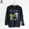 Official Olive Garden Merch Grinch And Jack Skellington Fist Olive Garden Halloween Hoodie