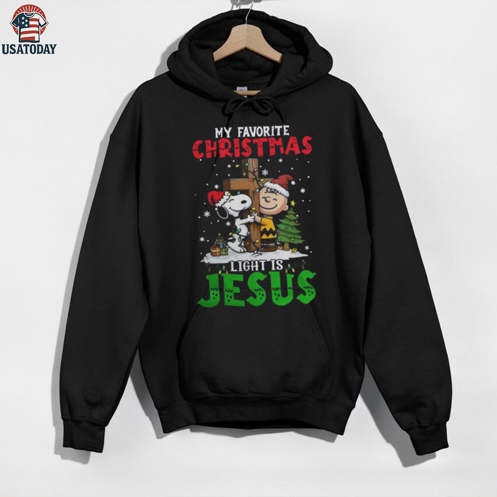 Official Snoopy Charlie Brown My Favorite Christmas Light Is Jesus Shirt Official Snoopy Charlie Brown My Favorite Christmas Light Is Jesus Shirt