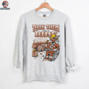 Official Took Them For A Ride Texas Longhorns Mascot Painting t–shirt