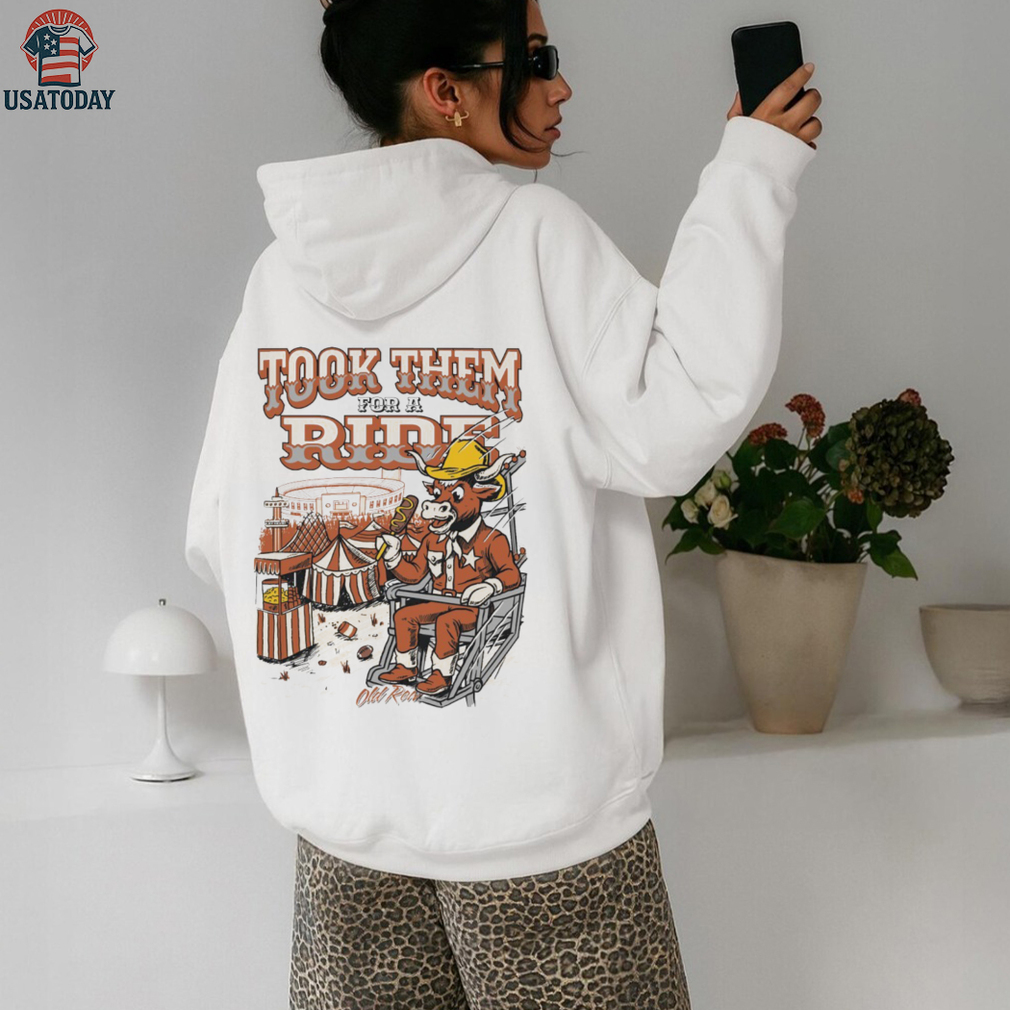 Official Took Them For A Ride Texas Longhorns Mascot Painting t–shirt Official Took Them For A Ride Texas Longhorns Mascot Painting t–shirt