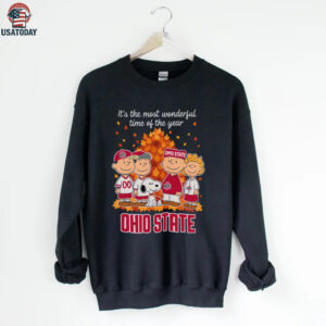 Ohio State Buckeyes x Peanuts Fall T Shirt It’s the Most Wonderful Time of the Year