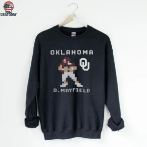 Oklahoma Football Baker Mayfield Retro Baller T Shirt