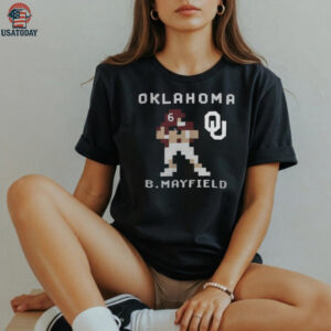 Oklahoma Football Baker Mayfield Retro Baller T Shirt