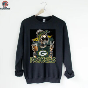 Packers Fan Skeleton Vibe Tee