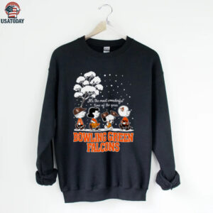 Peanuts Bowling Green Falcons Winter It’s The Most Wonderful Time Of The Year T Shirt