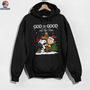 Peanuts God is Good All The Time Christmas T shirt