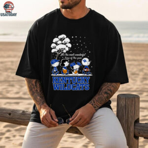 Peanuts Kentucky Wildcats Winter It’s The Most Wonderful Time Of The Year T Shirt