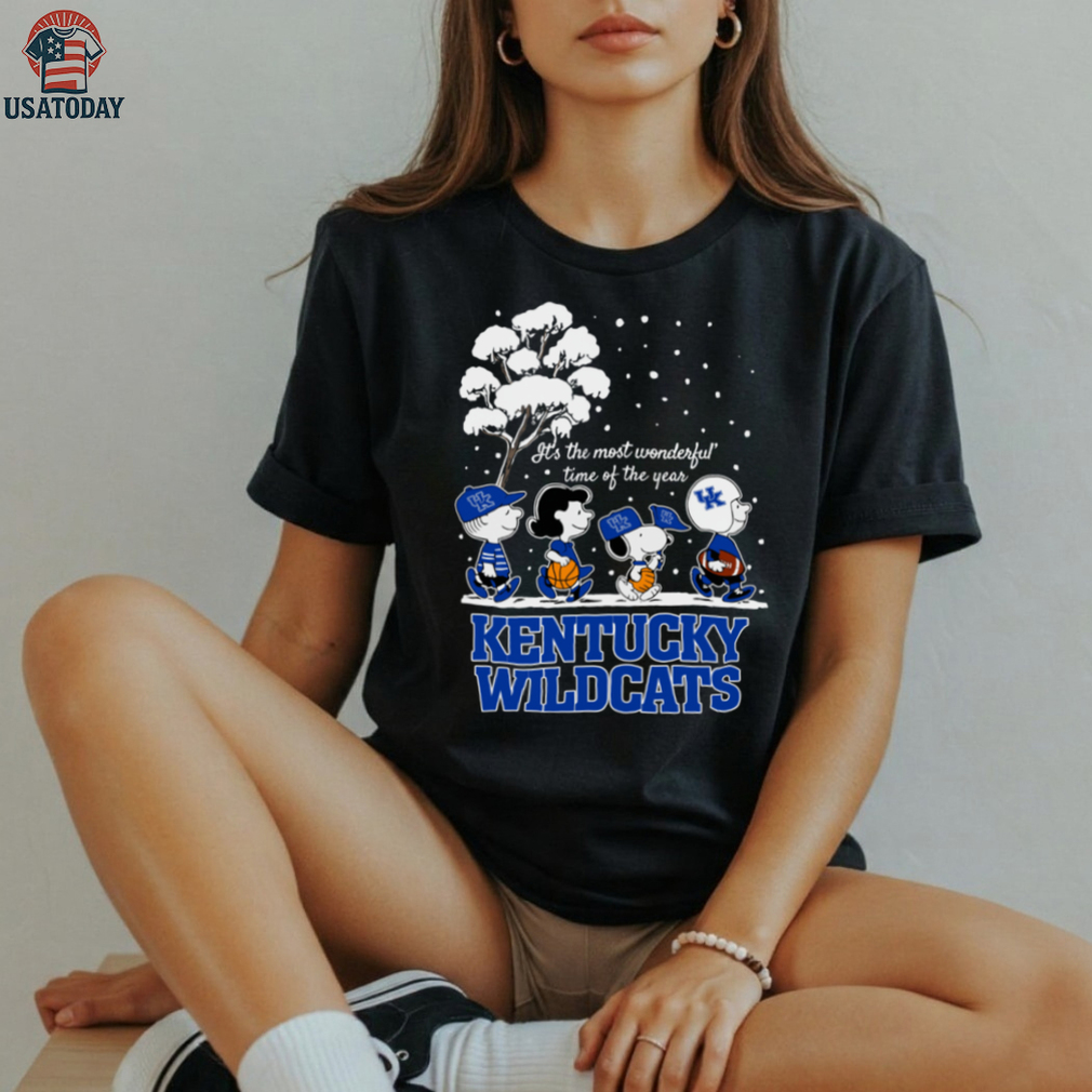 Peanuts Kentucky Wildcats Winter It’s The Most Wonderful Time Of The Year T Shirt Peanuts Kentucky Wildcats Winter It’s The Most Wonderful Time Of The Year T Shirt