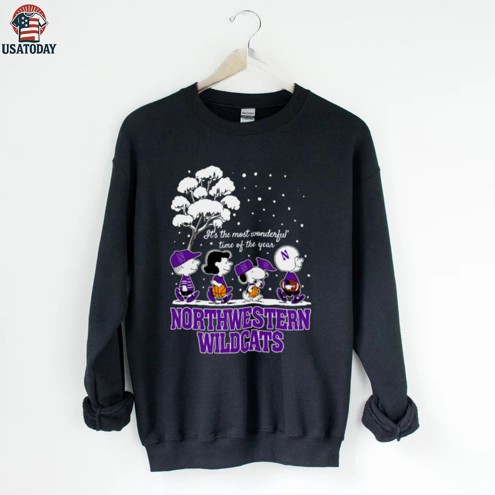 Peanuts Northwestern Wildcats Winter It’s The Most Wonderful Time Of The Year T Shirt Peanuts Northwestern Wildcats Winter It’s The Most Wonderful Time Of The Year T Shirt