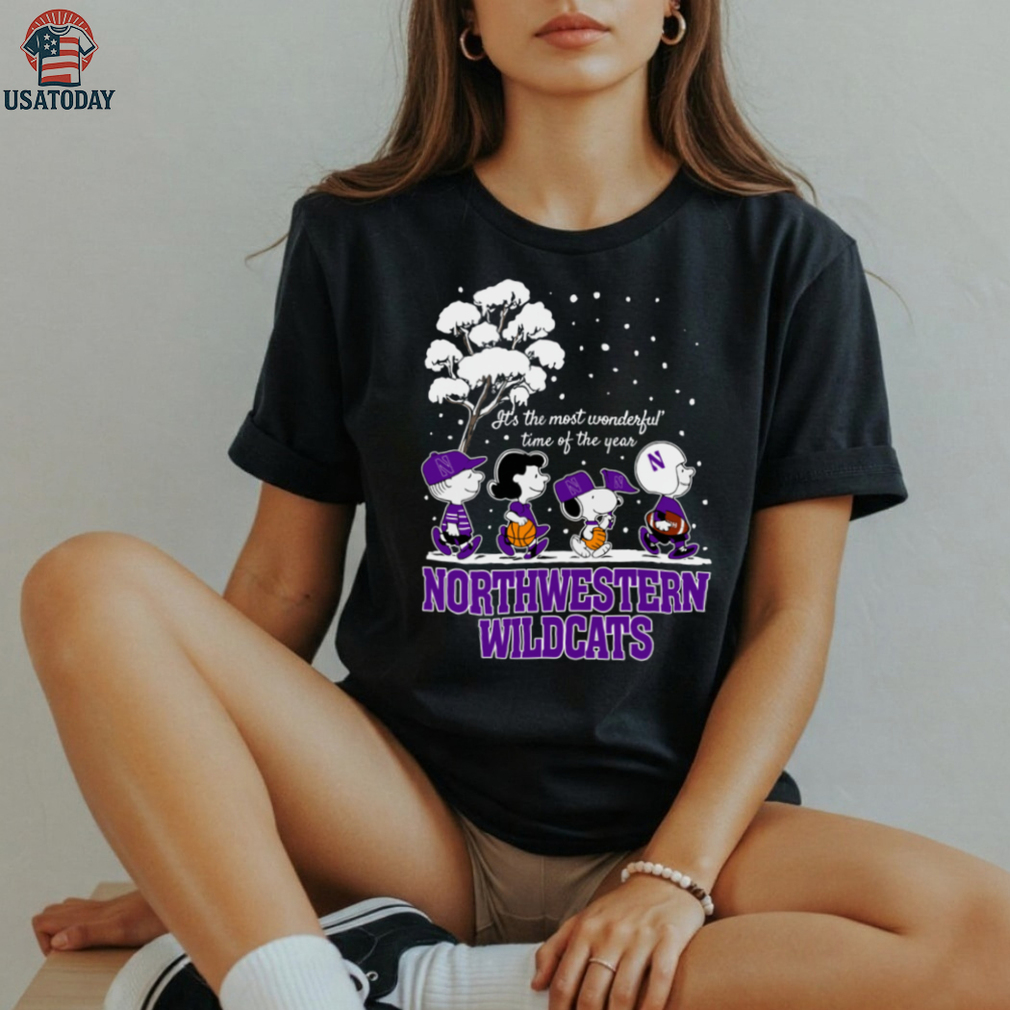 Peanuts Northwestern Wildcats Winter It’s The Most Wonderful Time Of The Year T Shirt Peanuts Northwestern Wildcats Winter It’s The Most Wonderful Time Of The Year T Shirt