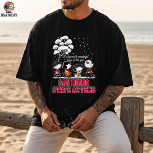 Peanuts San Diego State Aztecs Winter It’s The Most Wonderful Time Of The Year T Shirt