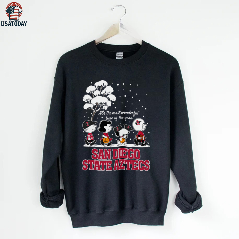 Peanuts San Diego State Aztecs Winter It’s The Most Wonderful Time Of The Year T Shirt Peanuts San Diego State Aztecs Winter It’s The Most Wonderful Time Of The Year T Shirt