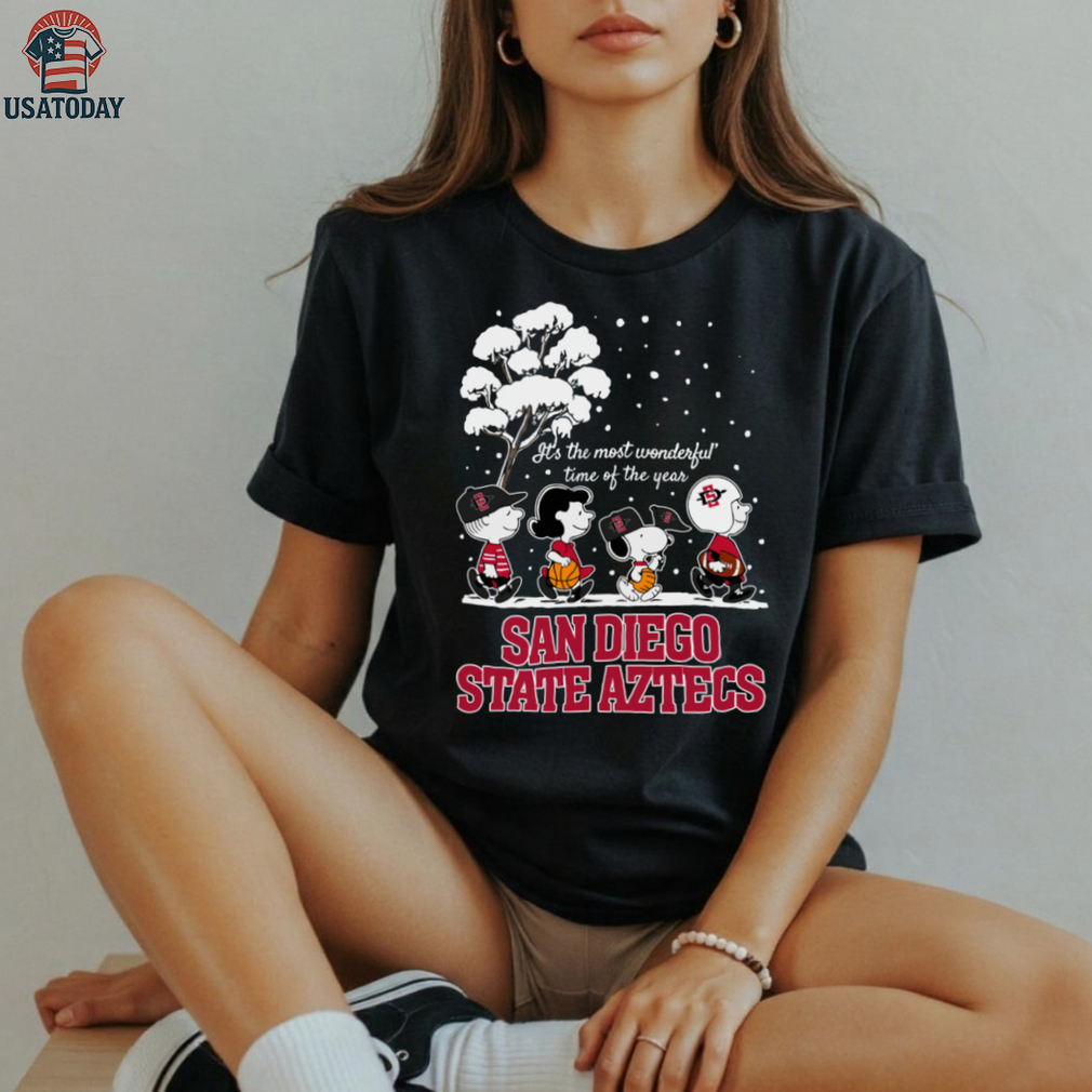 Peanuts San Diego State Aztecs Winter It’s The Most Wonderful Time Of The Year T Shirt Peanuts San Diego State Aztecs Winter It’s The Most Wonderful Time Of The Year T Shirt
