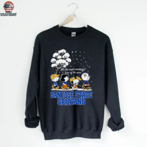 Peanuts San José State Spartans Winter It’s The Most Wonderful Time Of The Year T Shirt