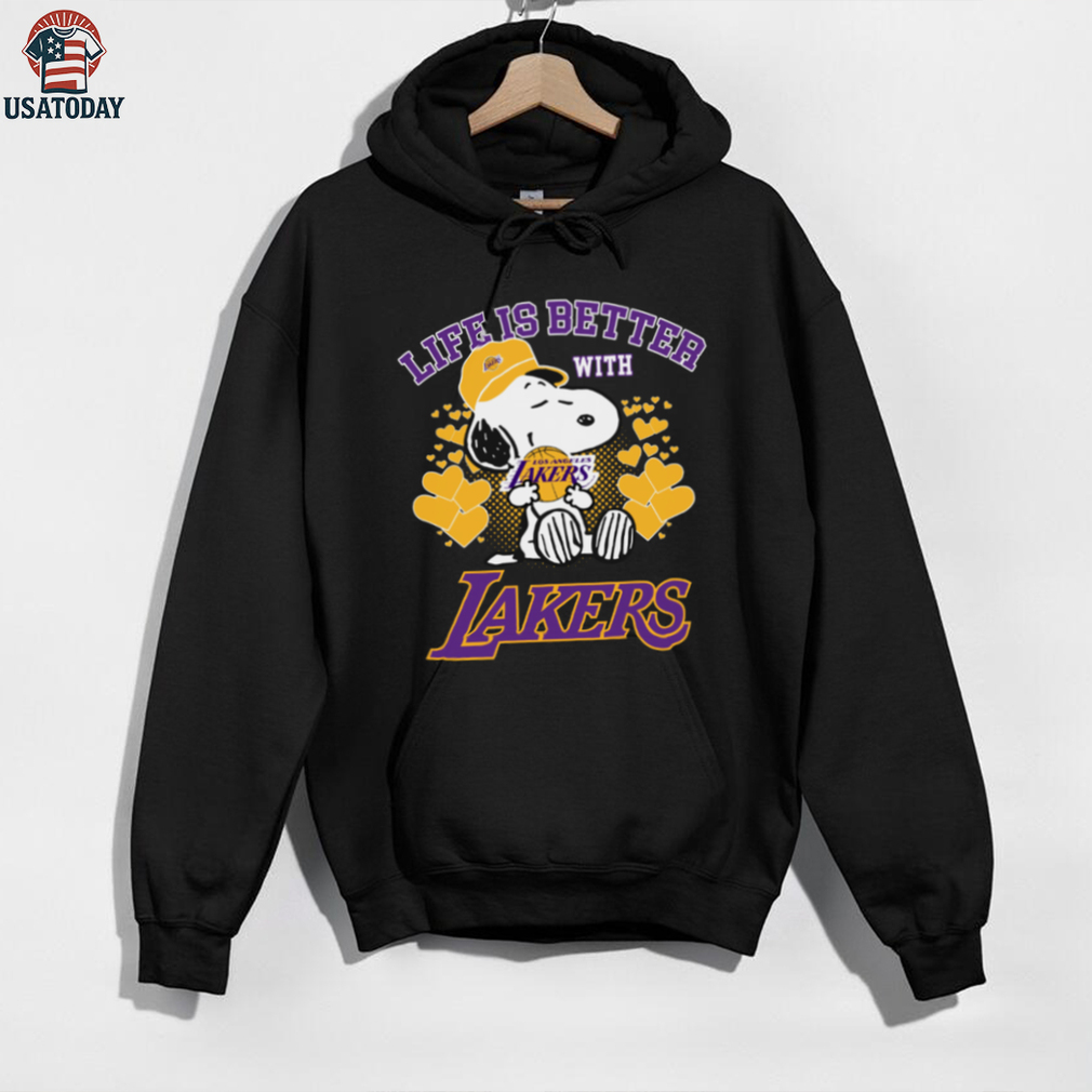 Peanuts Snoopy Life Is Better With Los Angeles Lakers Basketball Love T Shirt Peanuts Snoopy Life Is Better With Los Angeles Lakers Basketball Love T Shirt