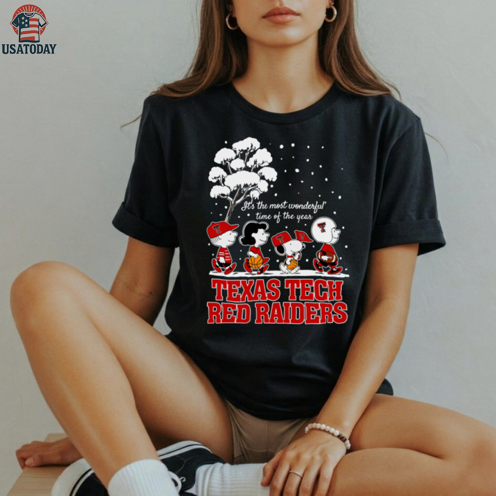 Peanuts Texas Tech Red Raiders Winter It’s The Most Wonderful Time Of The Year T Shirt Peanuts Texas Tech Red Raiders Winter It’s The Most Wonderful Time Of The Year T Shirt