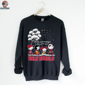 Peanuts UNLV Rebels Winter It’s The Most Wonderful Time Of The Year T Shirt