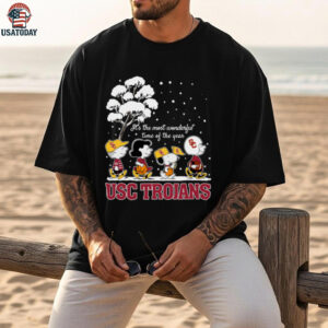 Peanuts USC Trojans Winter It’s The Most Wonderful Time Of The Year T Shirt