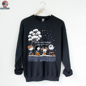 Peanuts UTEP Miners Winter It’s The Most Wonderful Time Of The Year T Shirt