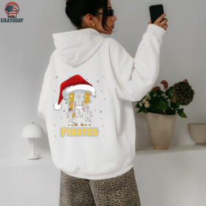 Pittsburgh Pirates Custom Santa Christmas Lights Family Tee – Personalized MLB Fan Shirt – Holiday Baseball Gift for Kids & Adults