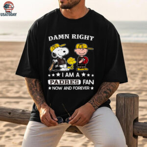 San Diego Padres Baseball Snoopy Woodstock Charlie Brown Damn Right Now And Forever T Shirt