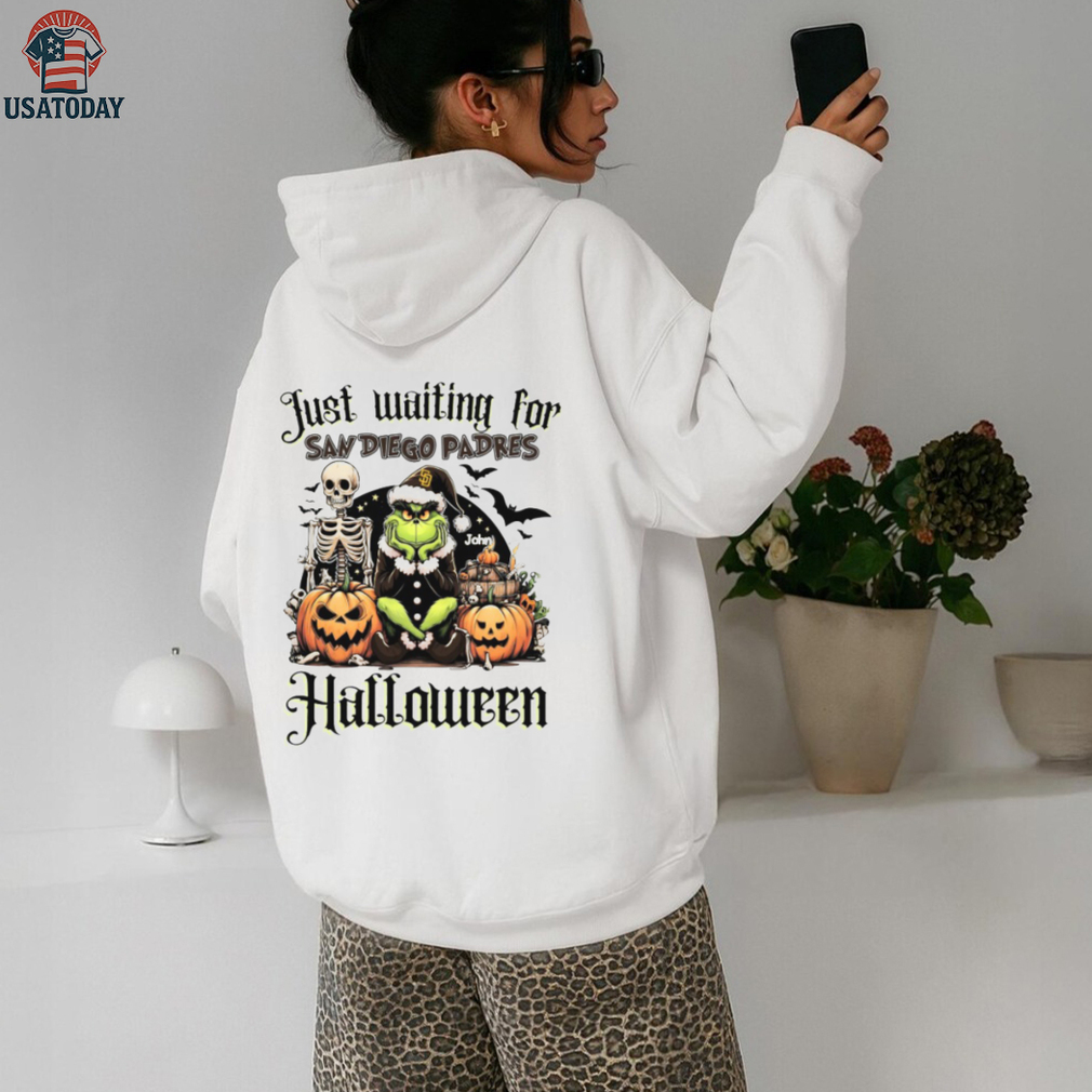 San Diego Padres Just Waiting for Halloween Tee – Custom Name MLB Fan Shirt – Personalized Grinch Spooky Baseball Gift San Diego Padres Just Waiting for Halloween Tee – Custom Name MLB Fan Shirt – Personalized Grinch Spooky Baseball Gift