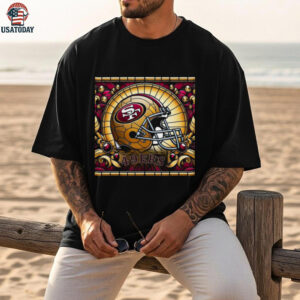 San Francisco 49ers Stained Glass Helmet Tee