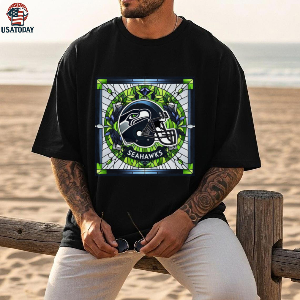 Seattle Seahawks Stained Glass Helmet T Shirt Seattle Seahawks Stained Glass Helmet T Shirt