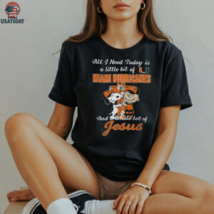 Snoopy & Charlie Brown Miami Hurricanes A Whole Lot of Jesus T Shirt