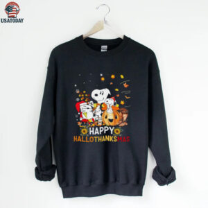 Snoopy Happy Hallothanksmas Funny Holiday Halloween Thanksgiving Christmas T Shirt
