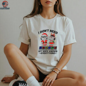 Snoopy I don’t need google my wife knows everything Christmas shirt