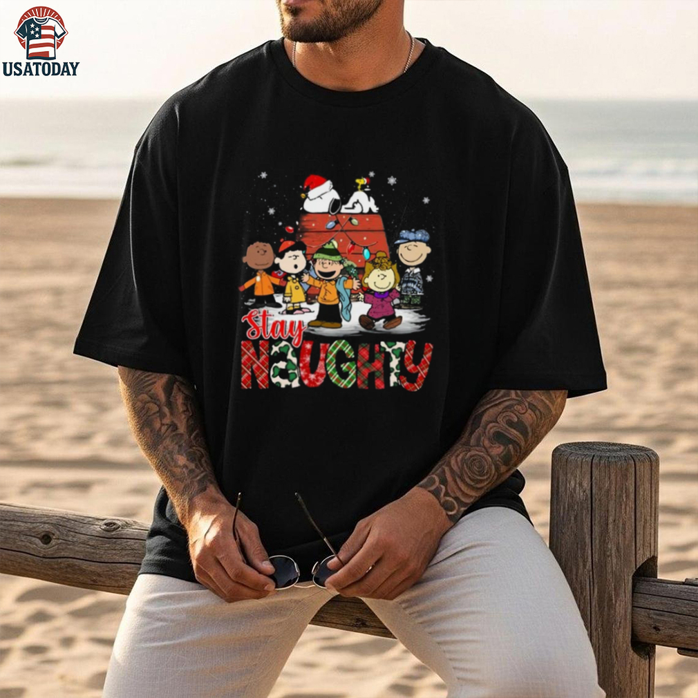 Snoopy Peanuts Gang Stay Naughty Christmas Funny T Shirt Snoopy Peanuts Gang Stay Naughty Christmas Funny T Shirt