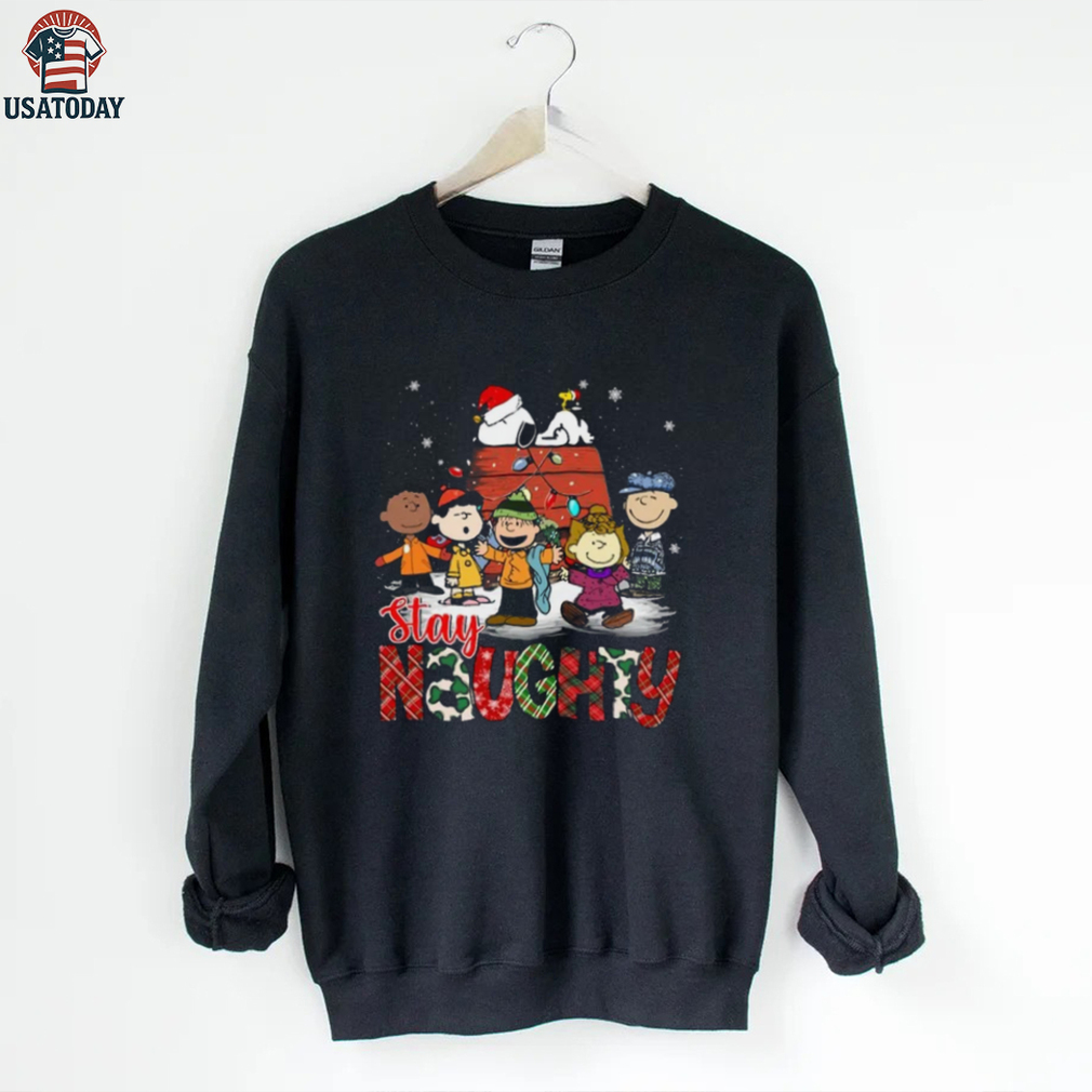 Snoopy Peanuts Gang Stay Naughty Christmas Funny T Shirt Snoopy Peanuts Gang Stay Naughty Christmas Funny T Shirt