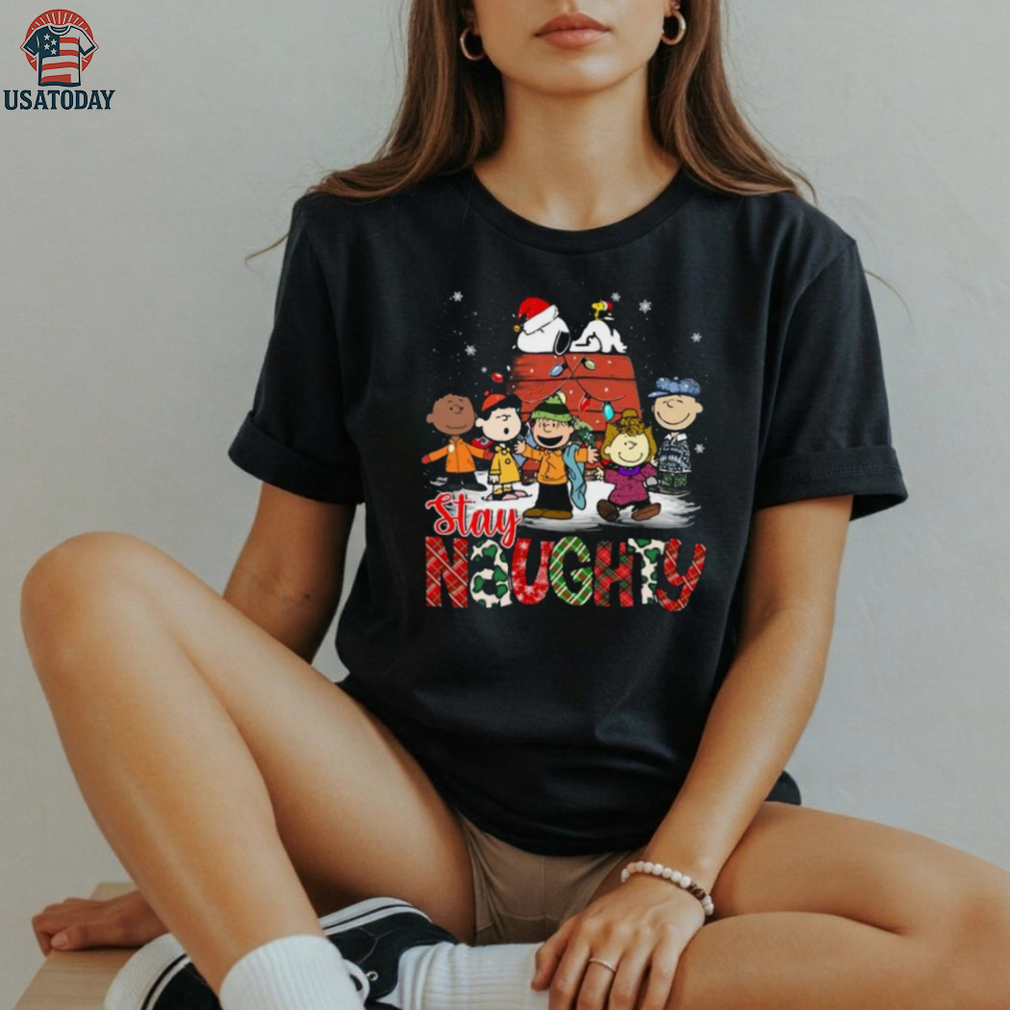 Snoopy Peanuts Gang Stay Naughty Christmas Funny T Shirt Snoopy Peanuts Gang Stay Naughty Christmas Funny T Shirt
