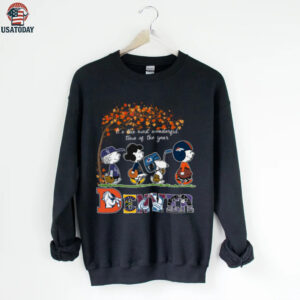 Snoopy Peanuts X Denver Teams Sport Fall It’S The Most Beautiful Time Of The Year Tee