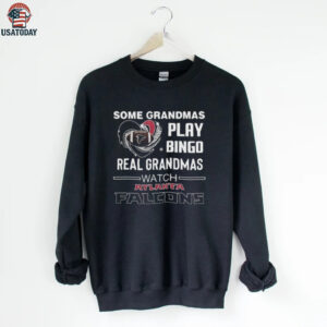 Some Grandmas Play Bingo Real Grandmas Watch Atlanta Falcons Diamond Heart 2025 T shirt