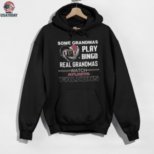 Some Grandmas Play Bingo Real Grandmas Watch Atlanta Falcons Diamond Heart 2025 T shirt