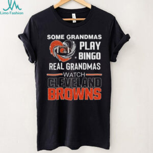 Some Grandmas Play Bingo Real Grandmas Watch Cleveland Browns Diamond Heart 2025 T shirt