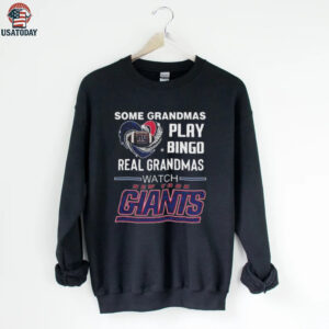 Some Grandmas Play Bingo Real Grandmas Watch New York Giants Diamond Heart 2025 T shirt