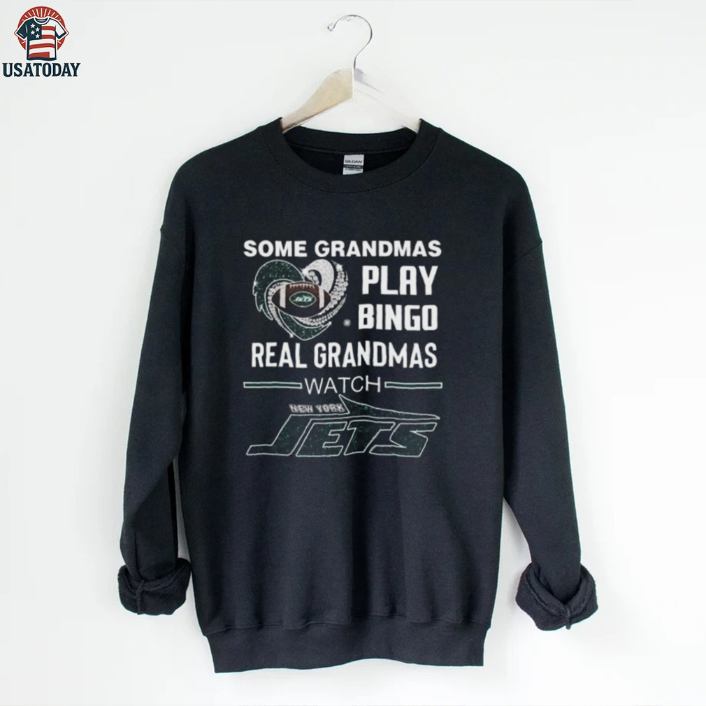 Some Grandmas Play Bingo Real Grandmas Watch New York Jets Diamond Heart 2025 T shirt Some Grandmas Play Bingo Real Grandmas Watch New York Jets Diamond Heart 2025 T shirt