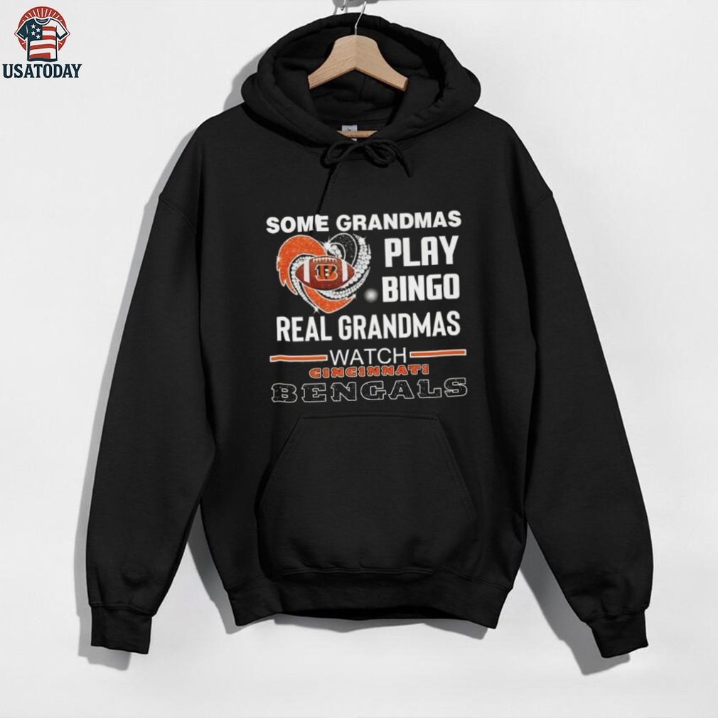 Some grandmas play bingo real grandmas watch Cincinnati Bengals football diamond heart shirt Some grandmas play bingo real grandmas watch Cincinnati Bengals football diamond heart shirt