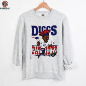 Stefon Diggs New England Patriots baseball caricature 2025 signature shirt